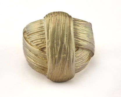 Knot Ring Adjustable Ring Raw brass (19mm 9US inner size) OZ2727