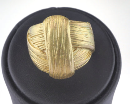 Knot Ring Adjustable Ring Raw brass (19mm 9US inner size) OZ2727