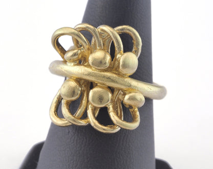 Adjustable Ring Raw brass (18mm 7.5US inner size) OZ2749