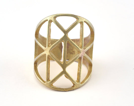 Adjustable Ring Raw brass (18mm 8US inner size) OZ2750