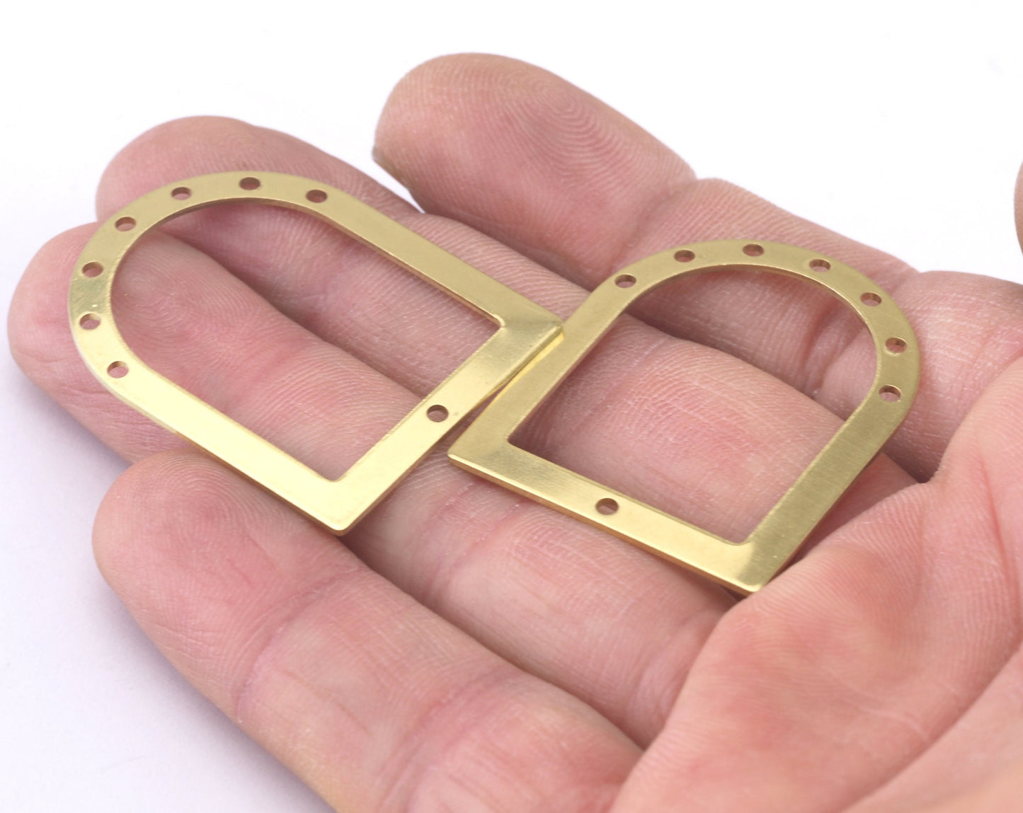 Semi Circle Rectangle (optional) Connector Charms Brass 35x28mm 0.8mm thickness Findings OZ2765-220