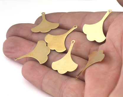 Ginkgo Leaves Charms 25x20mm Raw brass Findings OZ2594-70