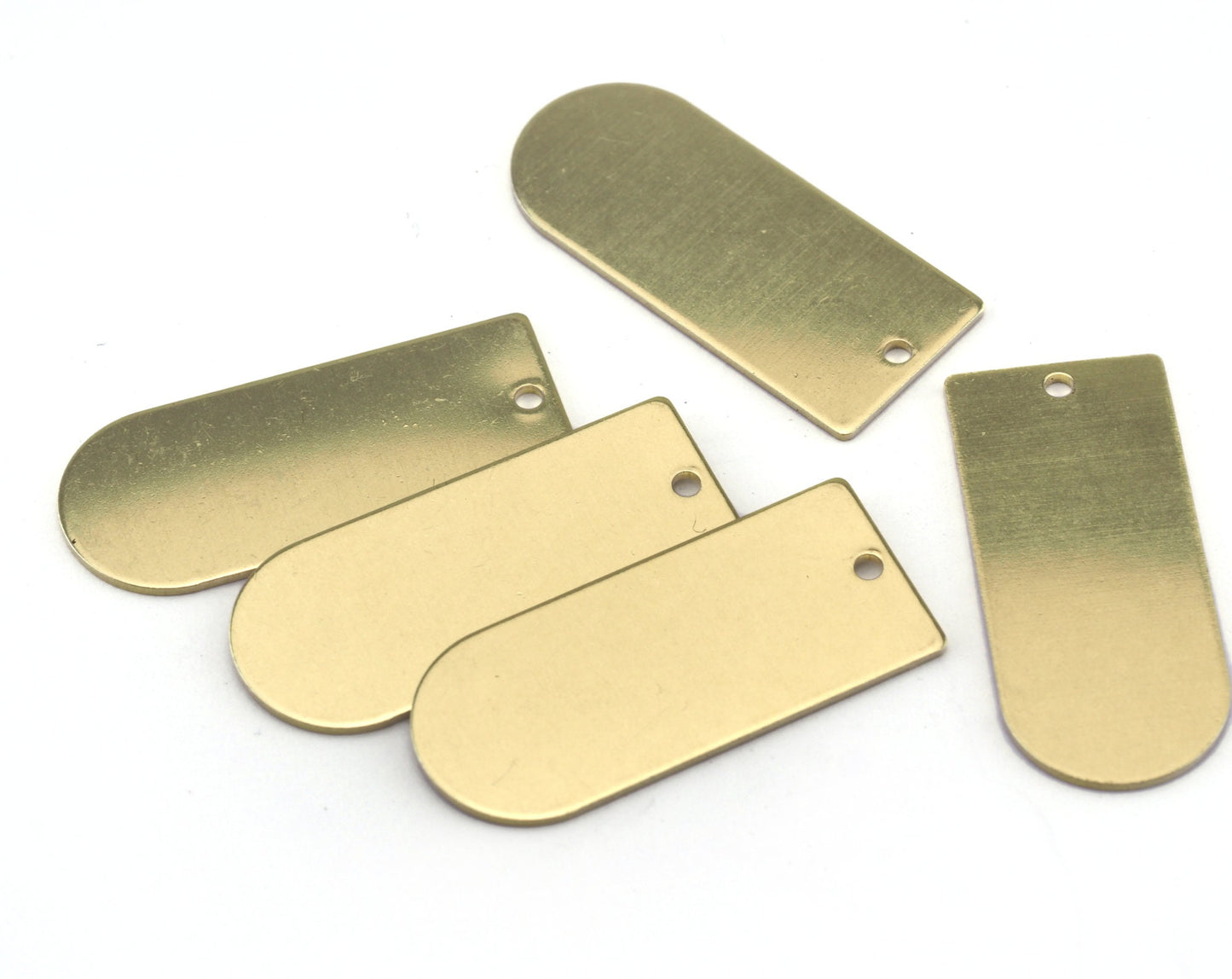 Semi circle Rectangle shape 30x13x0.8mm raw brass findings scs OZ2797-250