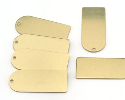 Semi circle Rectangle shape 30x13x0.8mm raw brass findings scs OZ2798-250