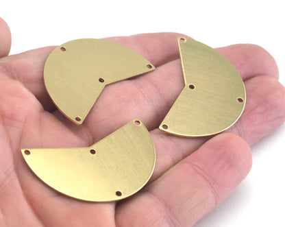Geometric Connector Charms Raw Brass 38x23mm 0.8mm thickness Findings OZ2781-420