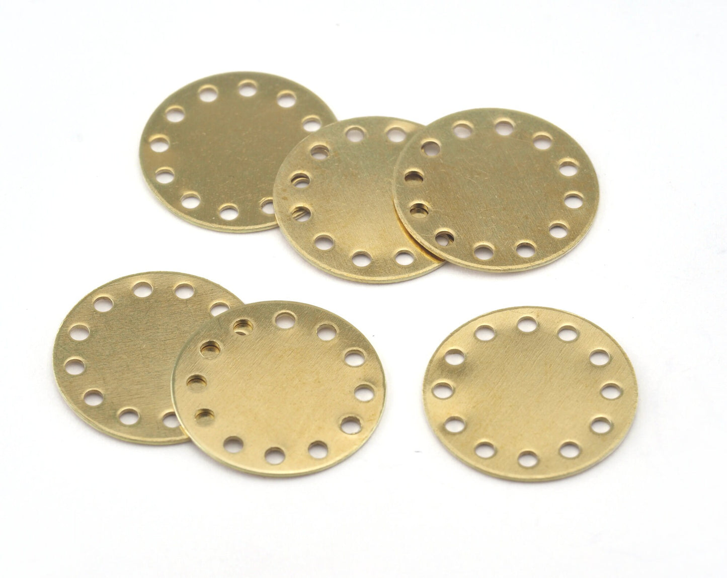 Circle tag connector raw brass 16mm (0.5mm thickness) Charms ,Findings OZ2802-70