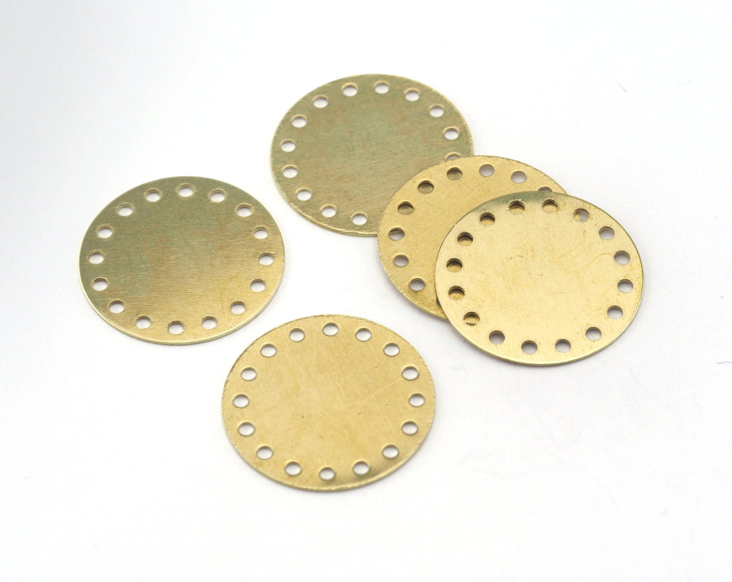 Circle tag connector raw brass 20mm (0.5mm thickness) Charms ,Findings OZ2803-110