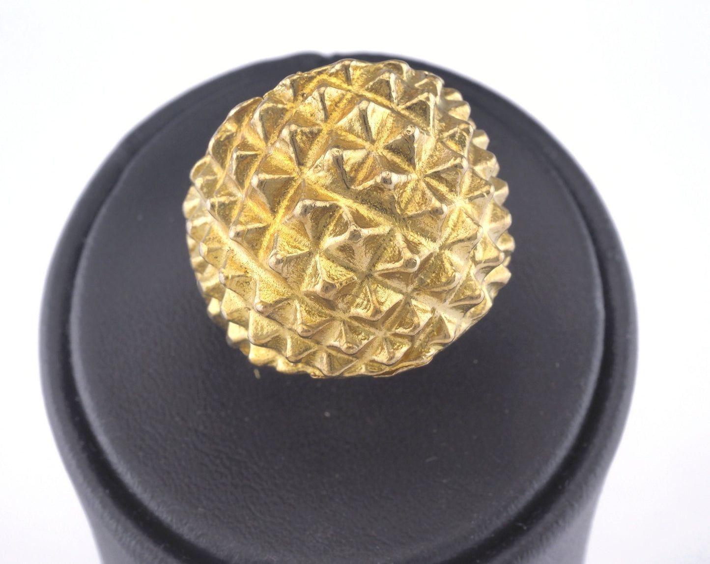 Adjustable Dotted Ring Raw brass (18.5mm 8.5US inner size) OZ2838