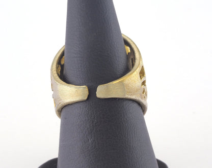 Ring Adjustable Ring 13x18 Bezel - Raw brass (18mm 7.5US inner size - Adjustable ) OZ2840