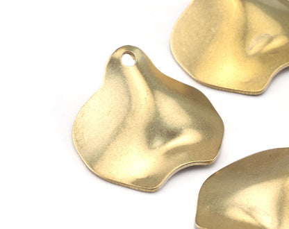 Cambered Charms raw brass 21x20mm charms , findings earring 2903-200