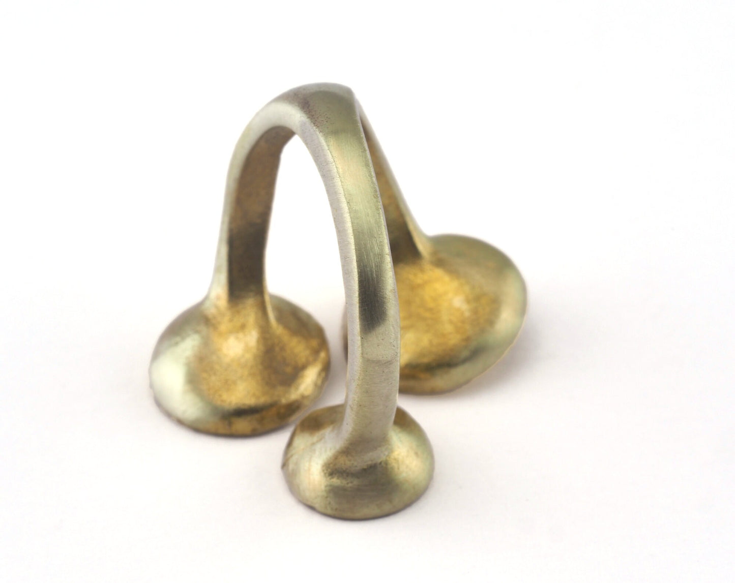 Ring Adjustable Ring Bezel 23x24mm Raw brass (19mm 9US inner size - Adjustable ) OZ2630