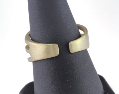Ring Adjustable Ring Bezel (2.5 2.5 5 5 4mm) Raw brass (18mm 8US inner size - Adjustable ) OZ5062