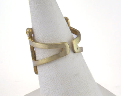 Butterfly Ring Adjustable Ring Raw brass (17.5mm 7US inner size) OZ2647