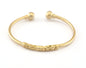 Ball Head Bracelet Matte Gold Plated Brass 1 pc. (55mm inner size - Adjustable ) OZ2961