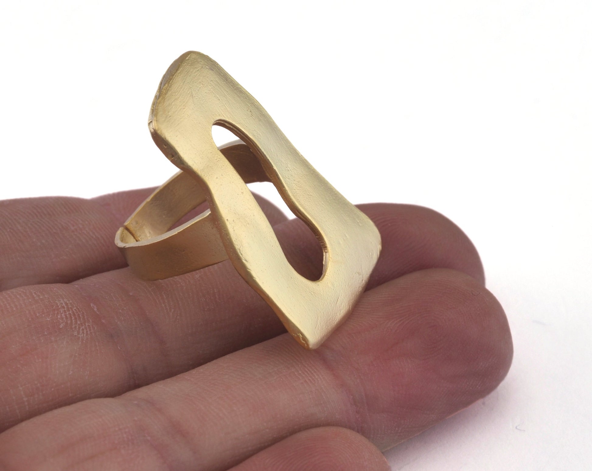 Adjustable Matte Gold Plated brass (18mm 8US inner size) OZ2975