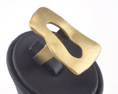 Adjustable Matte Gold Plated brass (18mm 8US inner size) OZ2975