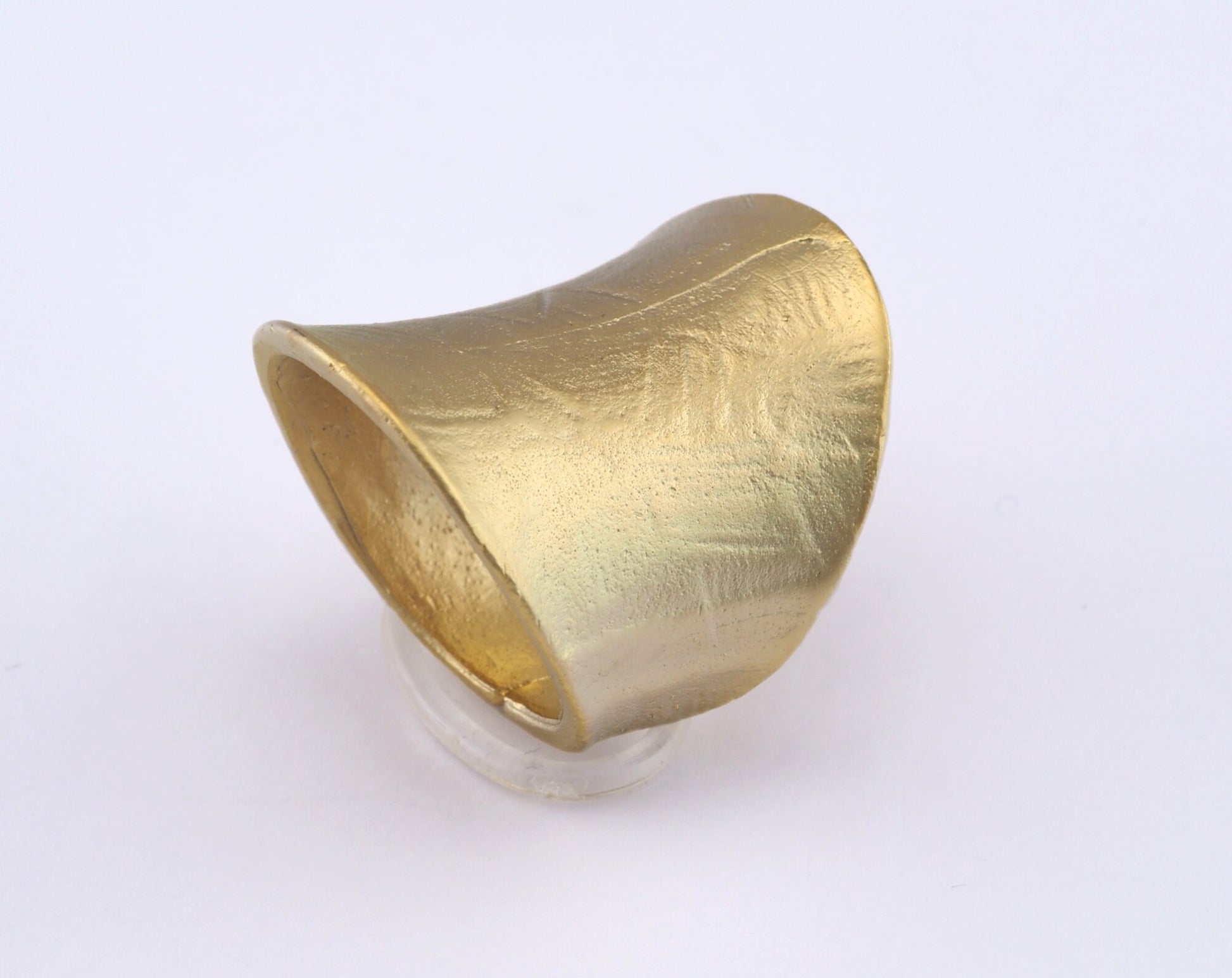 Adjustable Ring Matte Gold Plated brass (18mm 8US inner size) Oz2990
