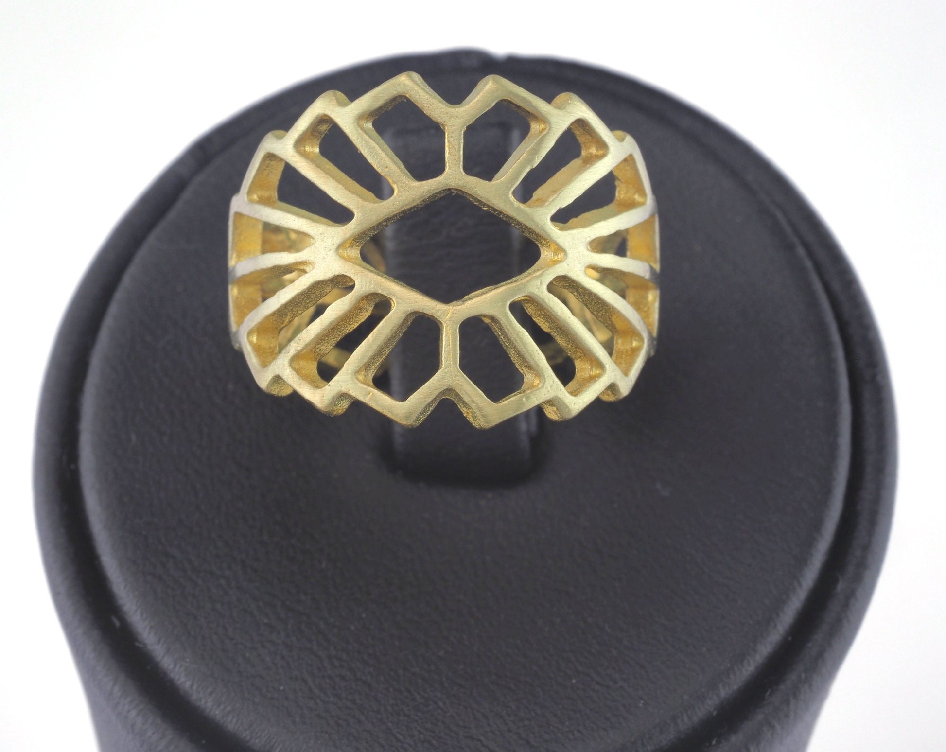 Sun Marquise Eye Ring Adjustable Raw brass (18mm 8US inner size) OZ2670