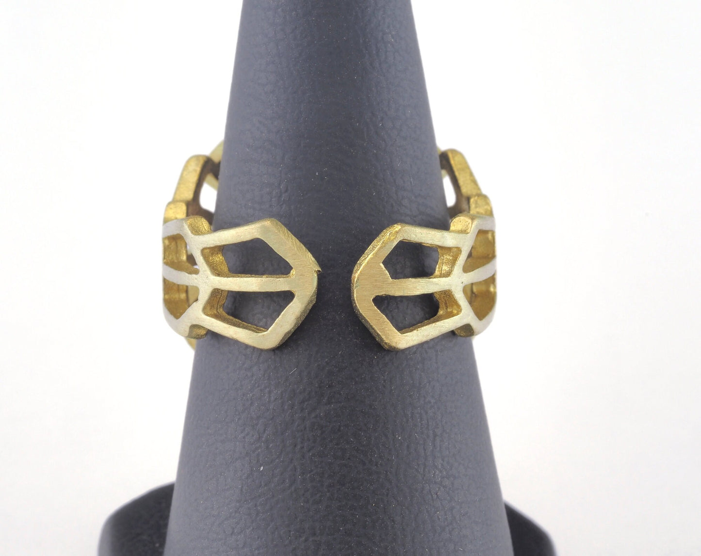 Sun Marquise Eye Ring Adjustable Raw brass (18mm 8US inner size) OZ2670