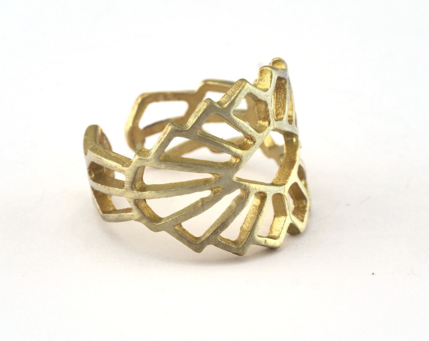 Sun Marquise Eye Ring Adjustable Raw brass (18mm 8US inner size) OZ2670
