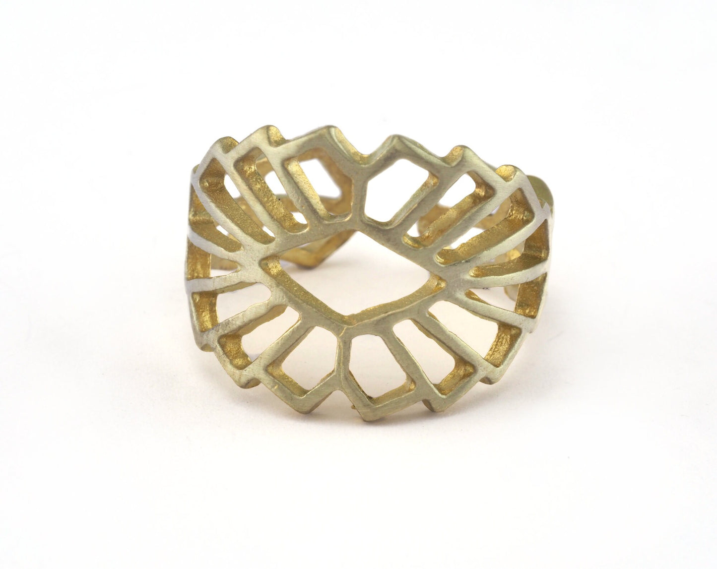 Sun Marquise Eye Ring Adjustable Raw brass (18mm 8US inner size) OZ2670