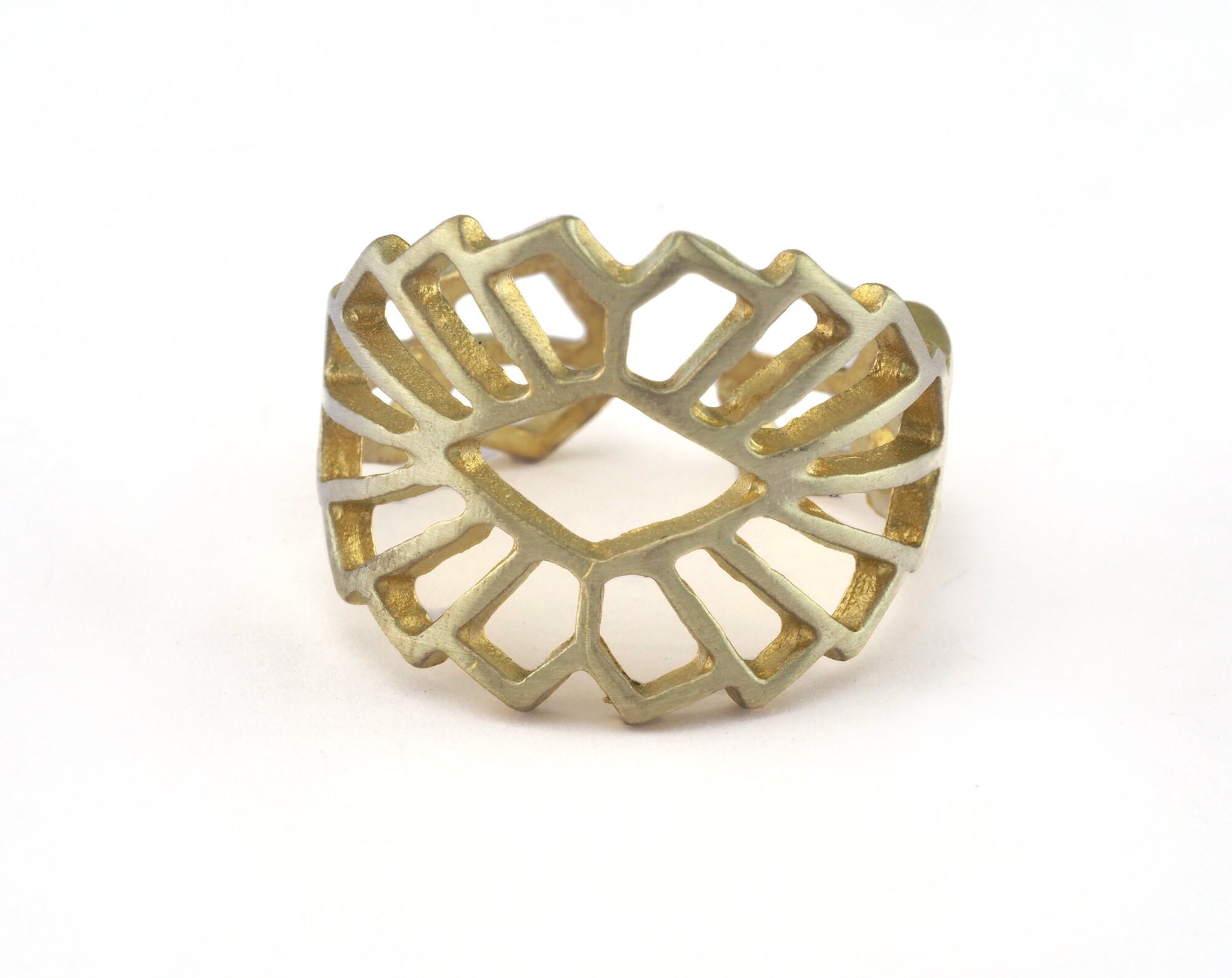 Sun Marquise Eye Ring Adjustable Raw brass (18mm 8US inner size) OZ2670