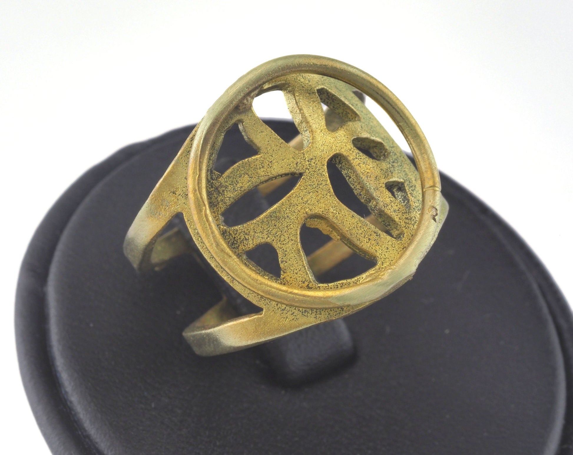 Adjustable Ring Raw brass (19mm 9US inner size) OZ2688 ring22
