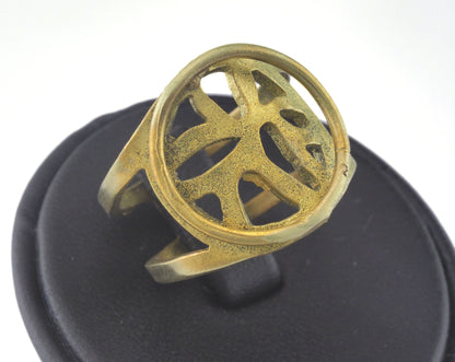Adjustable Ring Raw brass (19mm 9US inner size) OZ2688 ring22