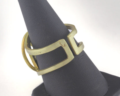 Adjustable Ring Raw brass (19mm 9US inner size) OZ2688 ring22
