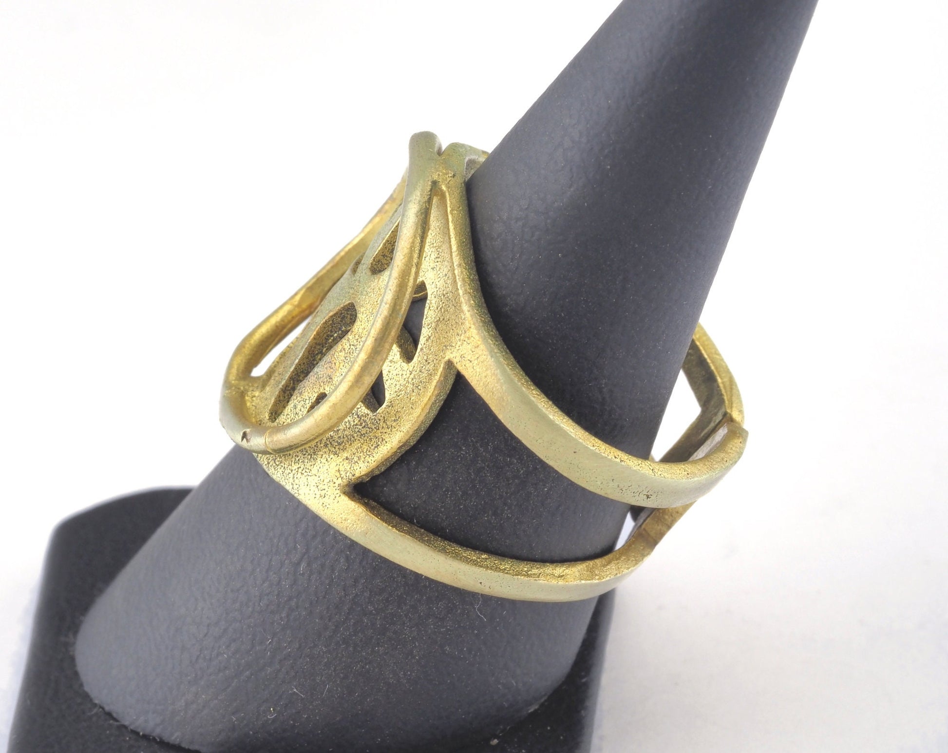 Adjustable Ring Raw brass (19mm 9US inner size) OZ2688 ring22