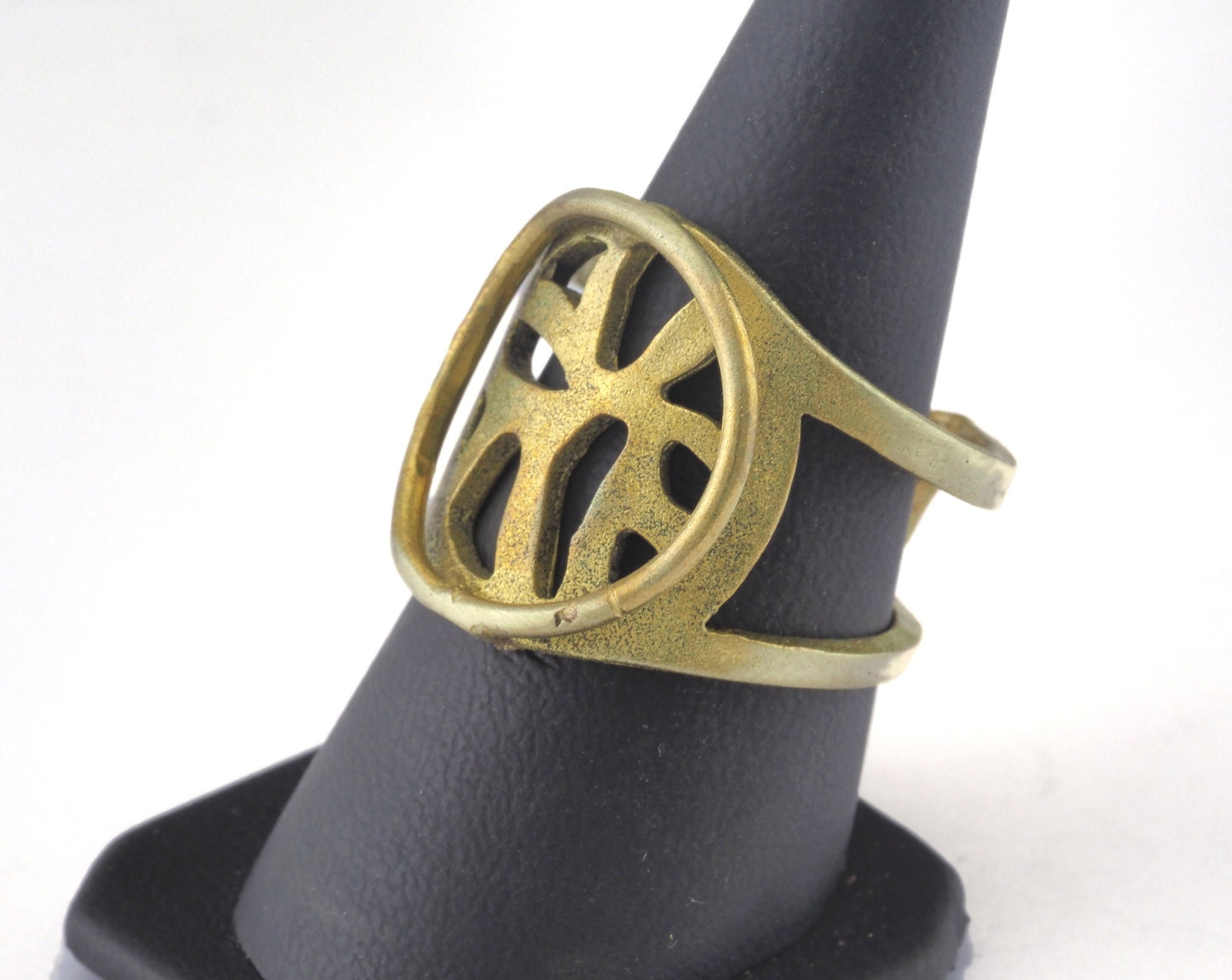Adjustable Ring Raw brass (19mm 9US inner size) OZ2688 ring22