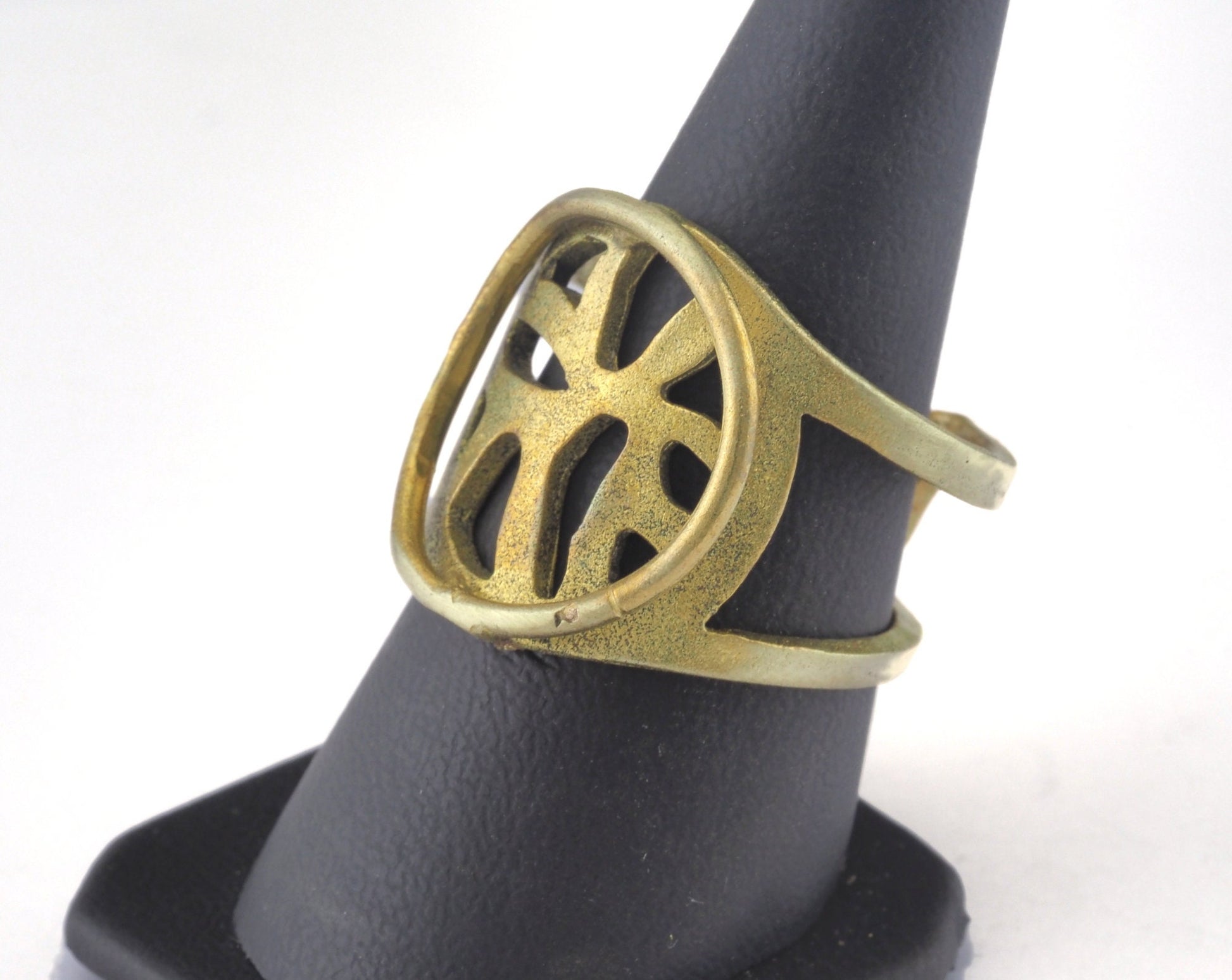 Adjustable Ring Raw brass (19mm 9US inner size) OZ2688 ring22