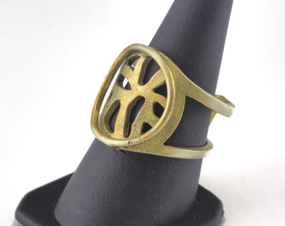 Adjustable Ring Raw brass (19mm 9US inner size) OZ2688 ring22