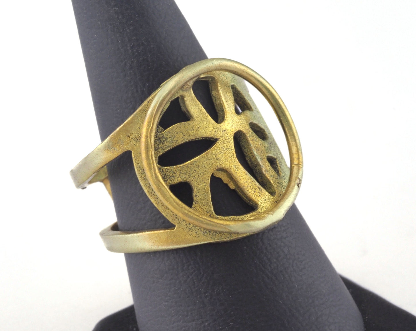 Adjustable Ring Raw brass (19mm 9US inner size) OZ2688 ring22