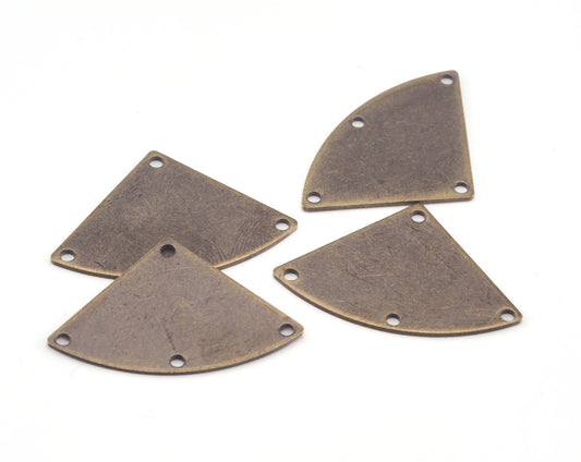 Triangle antique bronze plated brass 19x29mm connector charms , findings earring OZ2867-205