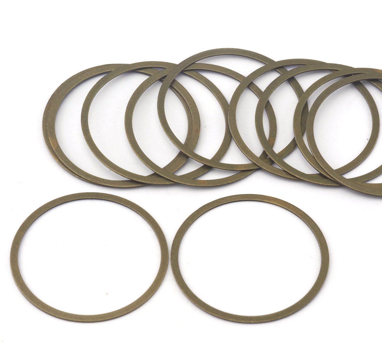 Circle Links, Seamless Ring Circle Connectors for Jewelry Making 31mm antique brass tone OZ452AB-48