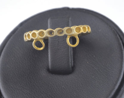 Ring Adjustable Ring Bezel - Loop Raw brass (16mm 5US inner size - Adjustable ) OZ2694