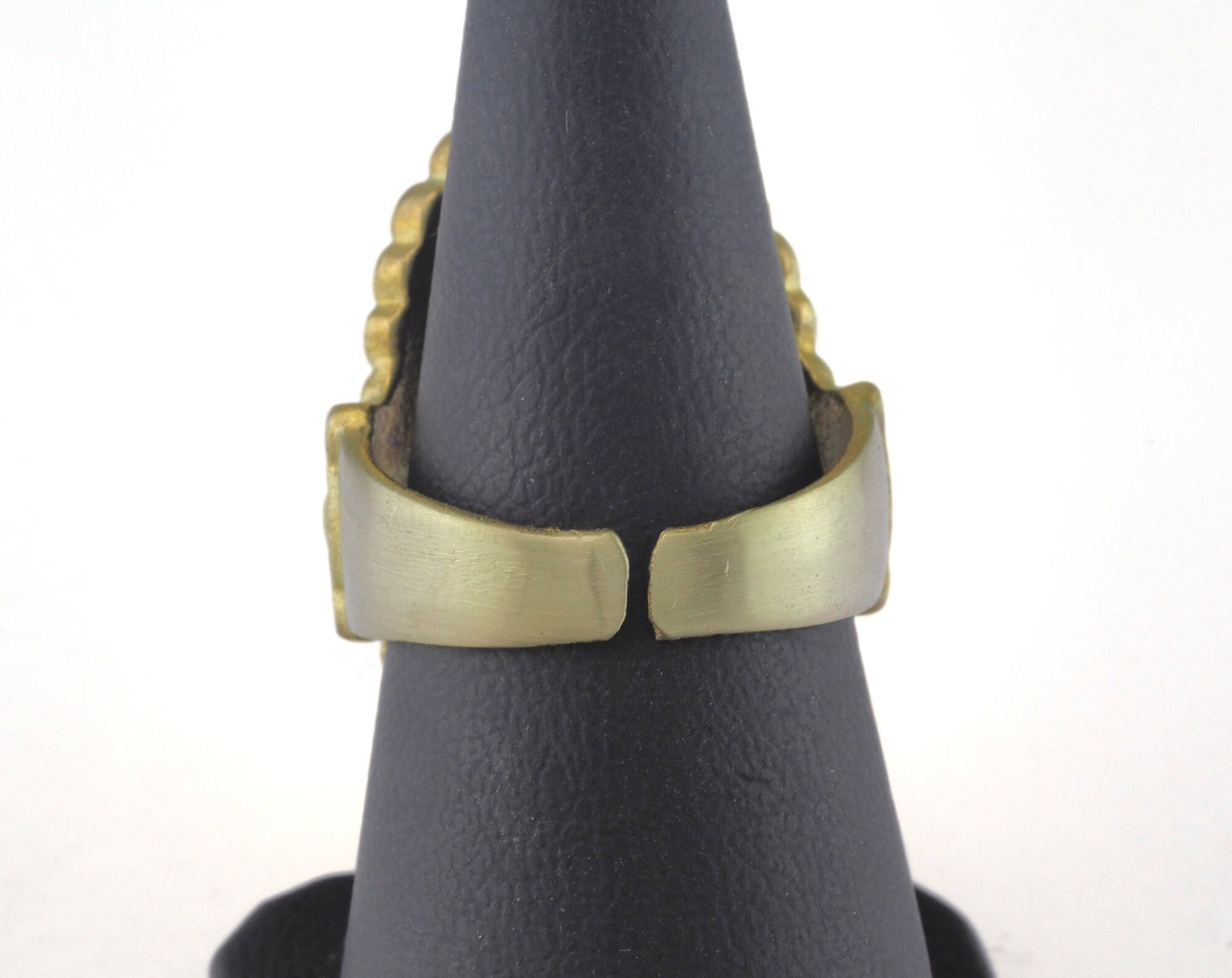 Ring Adjustable Ring 13x18 Bezel Blank - Cup Raw brass (17.5mm 7US inner size - Adjustable ) OZ2699