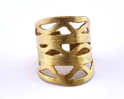 Adjustable Ring raw brass (18mm 8US inner size) Oz2992