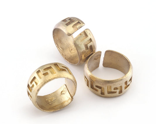 Adjustable Band Ring Raw brass (17mm 7US inner size) Oz2984