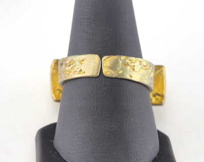 House Ring Adjustable Ring Raw brass (18.5mm 8.5US inner size) OZ2705