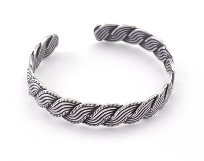 Swirl Bracelet Antique Silver Plated Brass (61mm inner size - Adjustable ) OZ2969