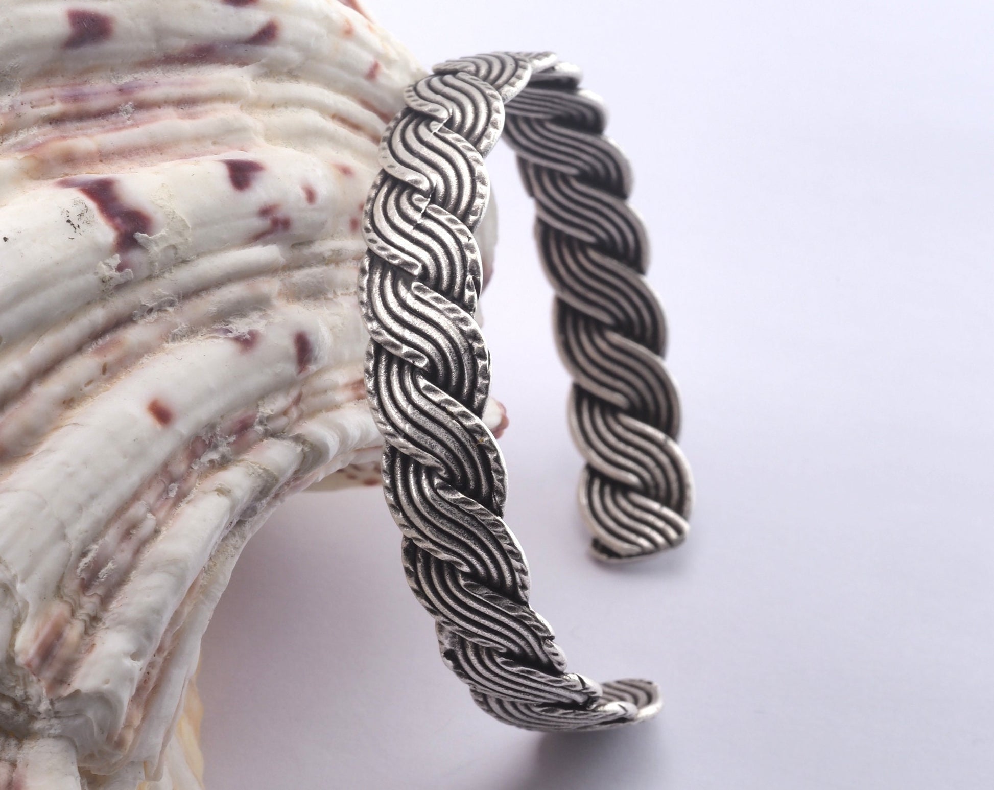 Swirl Bracelet Antique Silver Plated Brass (61mm inner size - Adjustable ) OZ2969