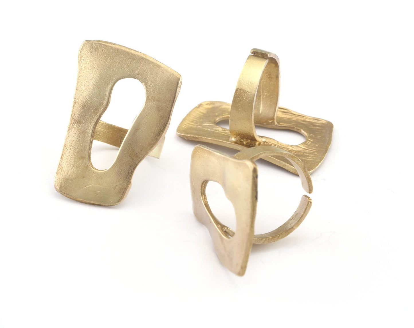 Adjustable Ring Raw brass (18mm 8US inner size) Oz2975 ring21