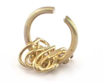 Adjustable Ring Raw brass (18mm 7.5US inner size) OZ2749