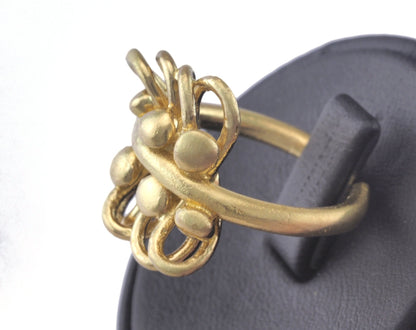 Adjustable Ring Raw brass (18mm 7.5US inner size) OZ2749