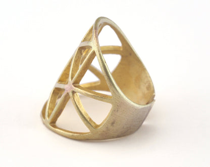 Adjustable Ring Raw brass (18mm 8US inner size) OZ2750