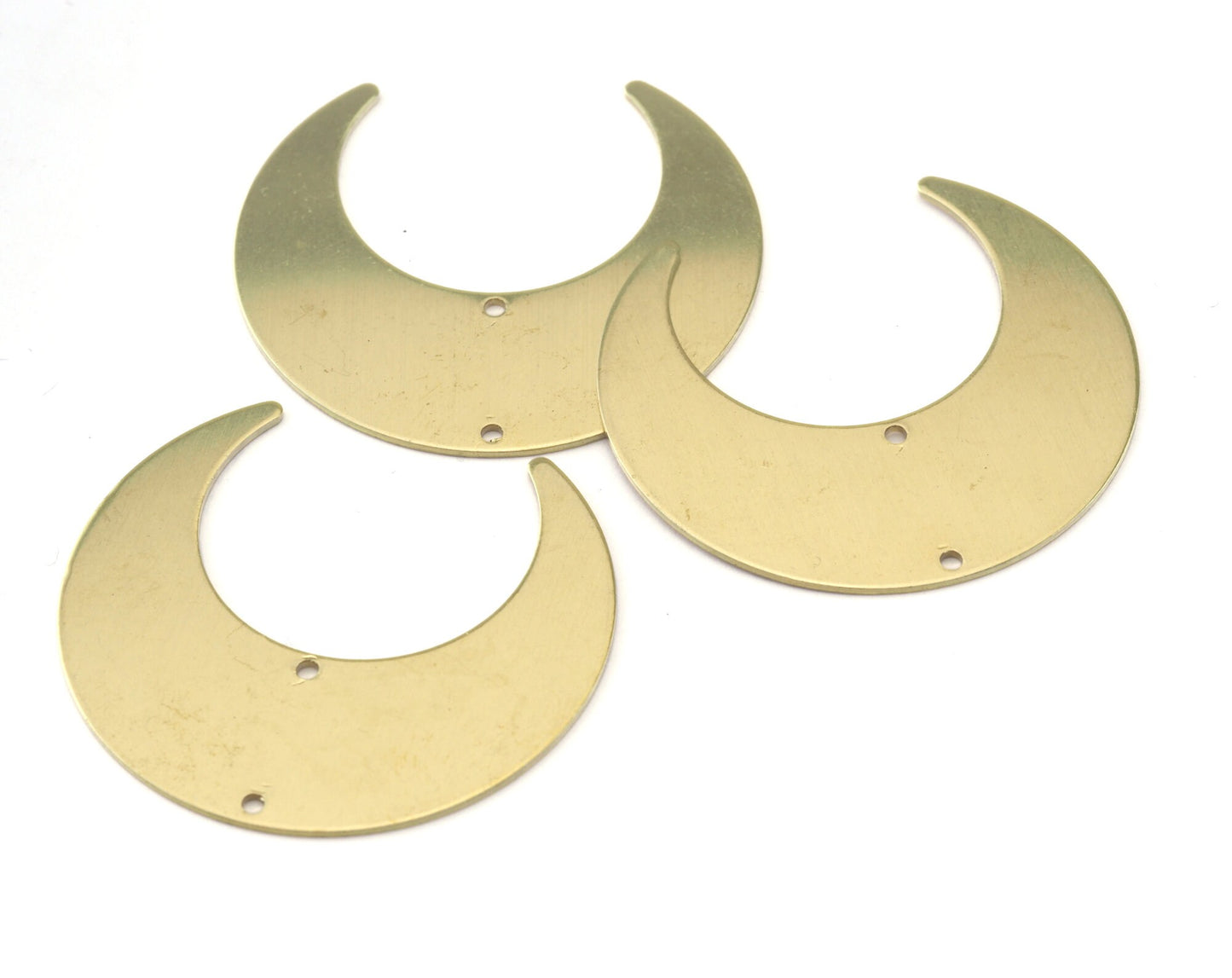 Crescent Connector Charms 2 holes Copper Stainless steel Raw Brass 42x39mm 0.8mm thickness Findings 2766-560