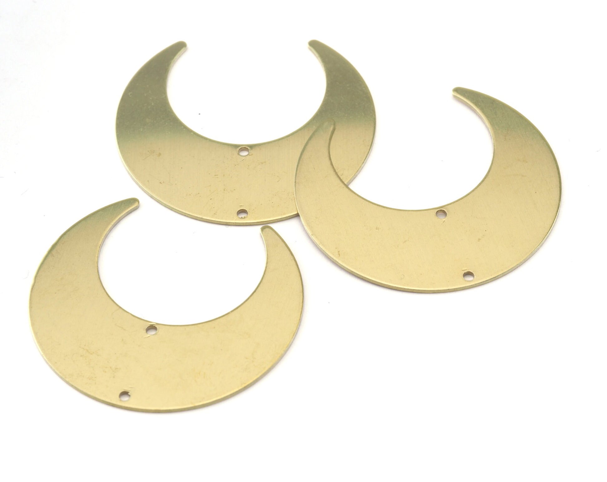 Crescent Connector Charms 2 holes Copper Stainless steel Raw Brass 42x39mm 0.8mm thickness Findings 2766-560