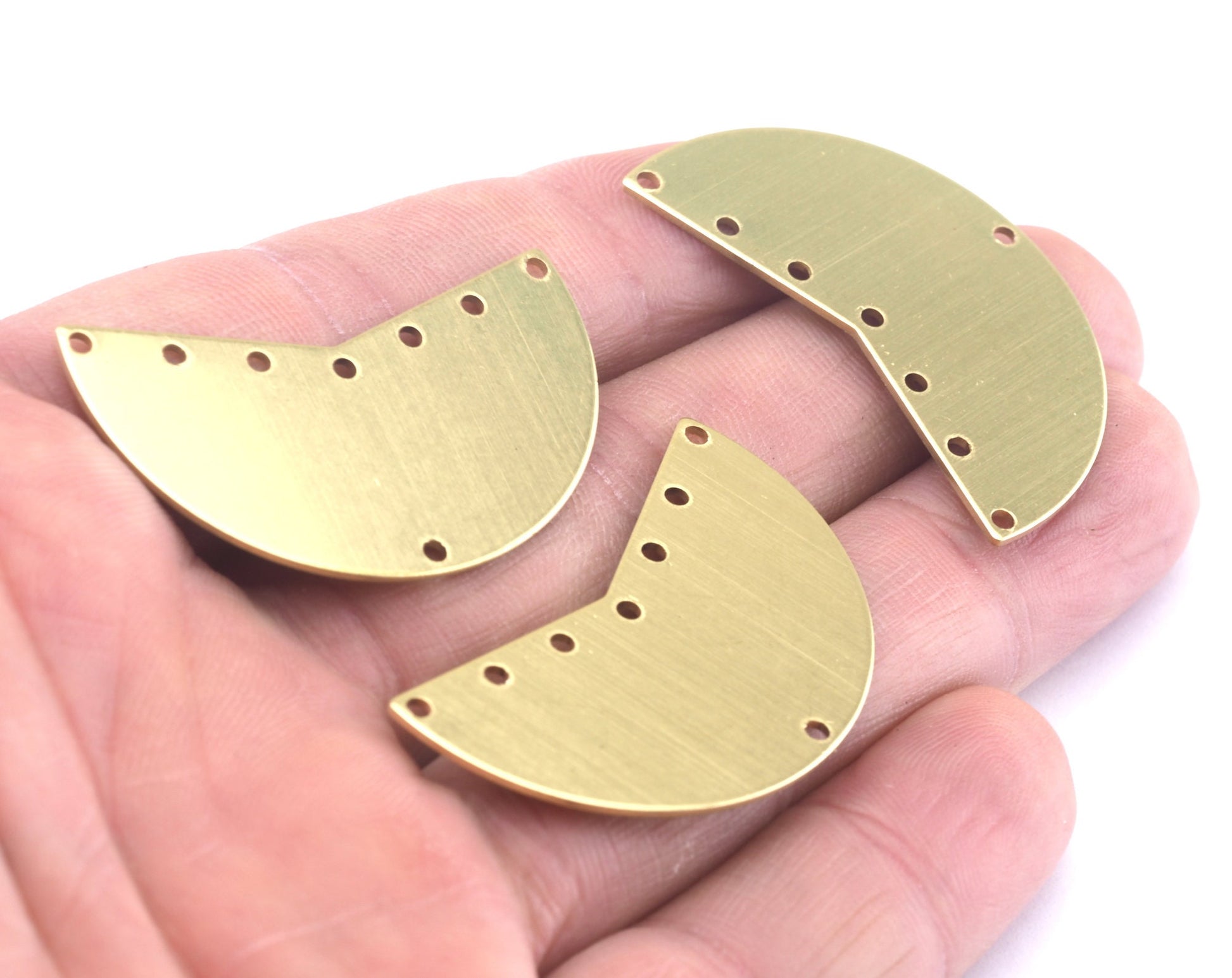 Geometric Connector Charms Raw Brass 38x23mm 0.8mm thickness Findings OZ2780-420